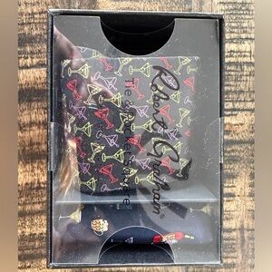 Robert Graham Navy Tie and Pocket Square Set